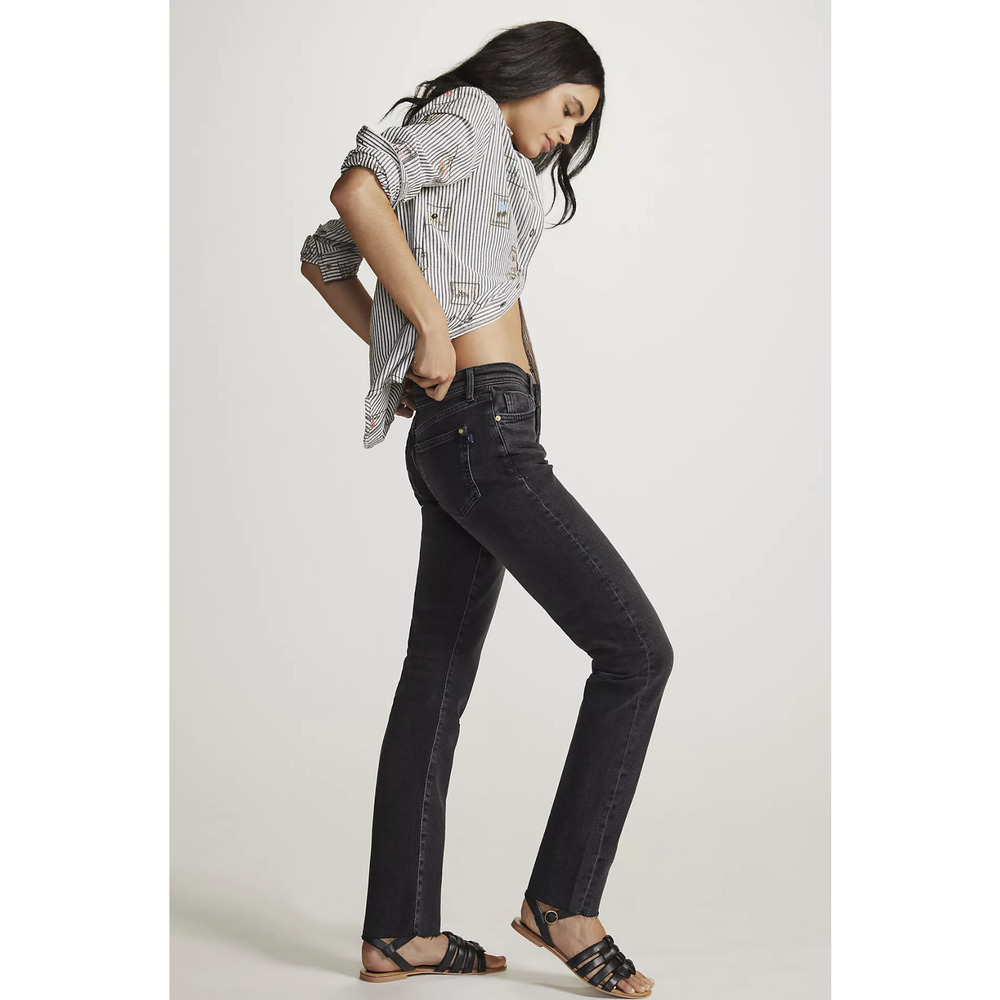 Anthropologie Low-Rise Black Straight Jeans - 30 Waist - New